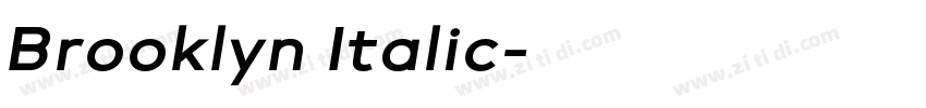 Brooklyn Italic字体转换